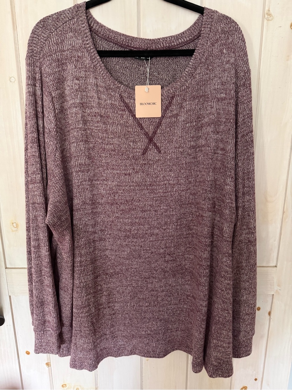 BloomChic Mauve Knit Crewneck Shirt